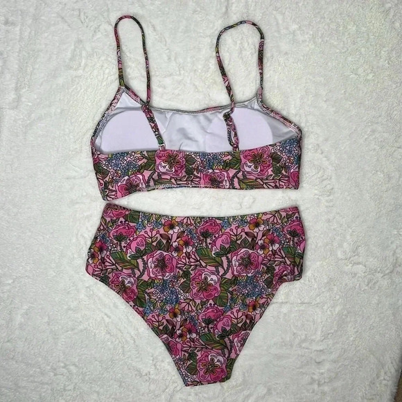 Floral Pink Bikini Set NEW Size S - Picture 6 of 8